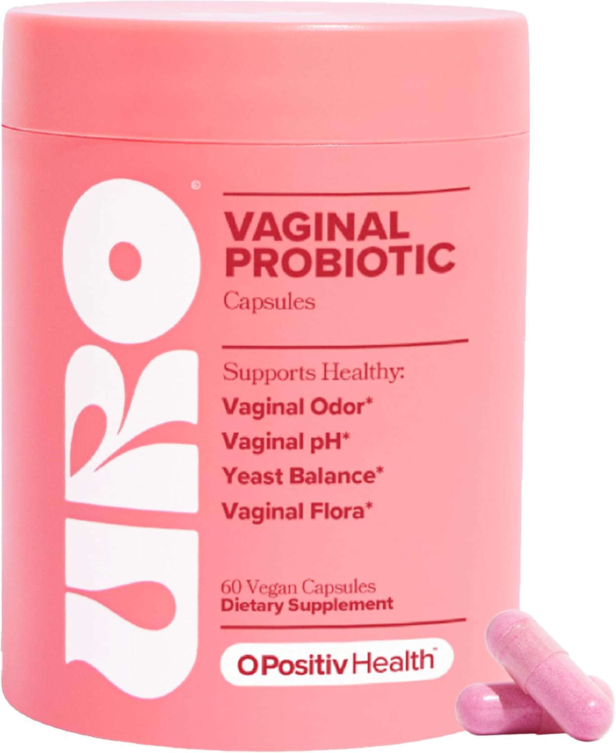 URO Vaginal Probiotics for Women pH Balance with Prebiotics & Lactobacillus Probiotic Blend - Women's Vaginal Health Supplement - Promote Healthy Vaginal Odor & Vaginal Flora, 60 Count (Pack of 1)-0