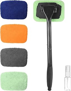 Car Cleaning Supplies,Car Cleaning Kit,Car Accessories Car Detailing Car Cleaner Windshield Cleaner,Windshield Cleaning Tool with Extendable Handle and Microfiber Cloth for Auto Glass Wiper