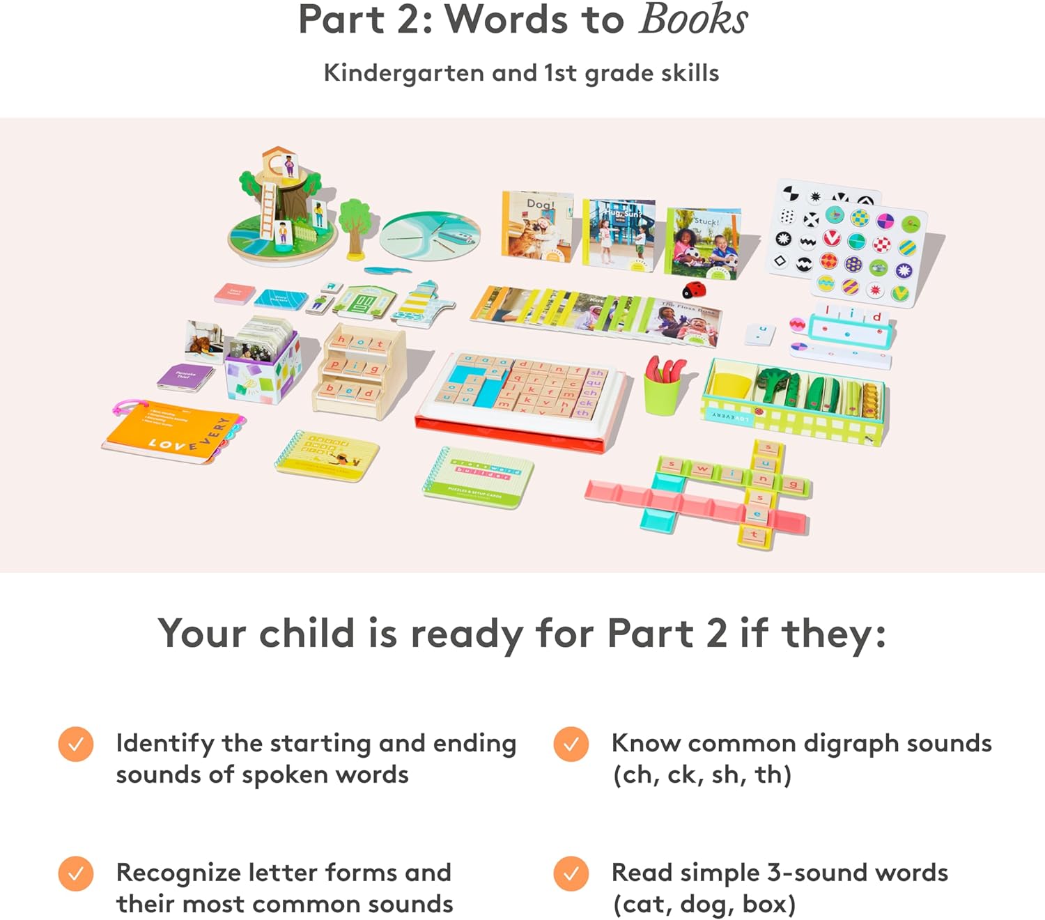 Lovevery | The Reading Skill Set Part 2| Words to Books | A Phonics-Based Program for Learning to Read, Learn Blending Through Fun Games, Reading Skills: Ages Kindergarten & 1st Grade-2