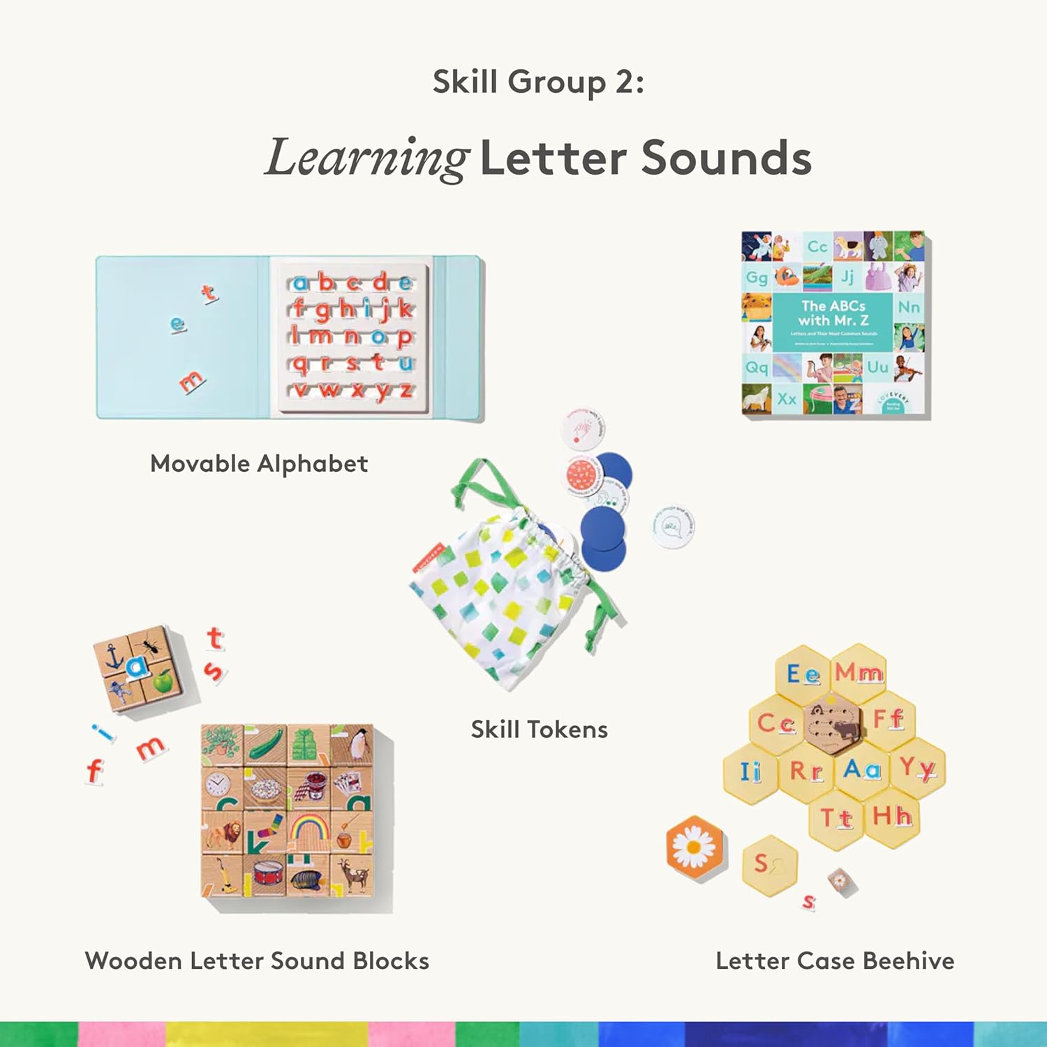 Lovevery | The Reading Skill Set Part 1 | Sounds to Reading | A Phonics-Based Program for Learning to Read, Learn Letter Sounds Through Fun Games, Reading Skills: Ages Pre-K & Kindergarten-4