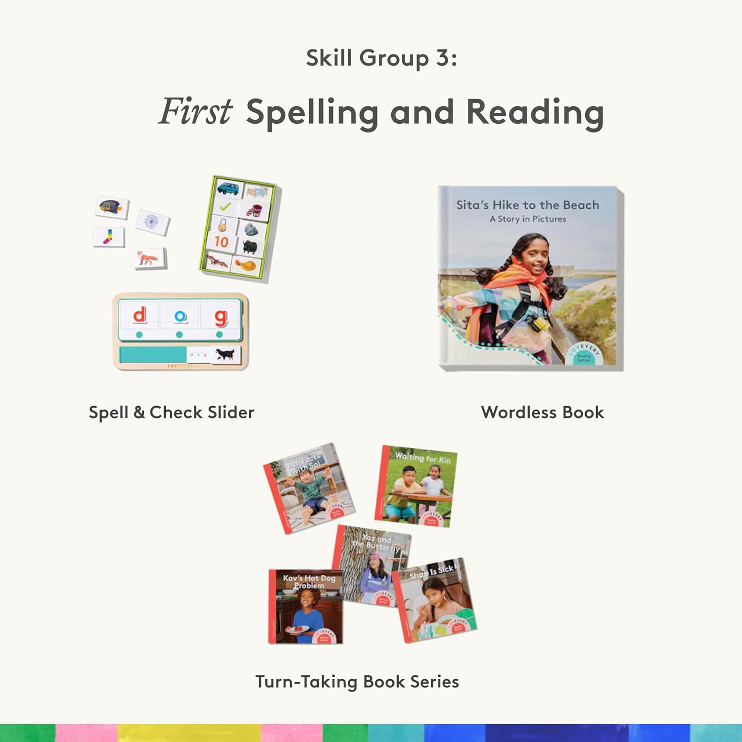 Lovevery | The Reading Skill Set Part 1 | Sounds to Reading | A Phonics-Based Program for Learning to Read, Learn Letter Sounds Through Fun Games, Reading Skills: Ages Pre-K & Kindergarten-5