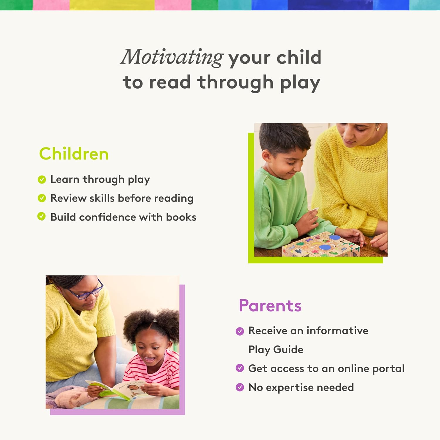 Lovevery | The Reading Skill Set Part 1 | Sounds to Reading | A Phonics-Based Program for Learning to Read, Learn Letter Sounds Through Fun Games, Reading Skills: Ages Pre-K & Kindergarten-7