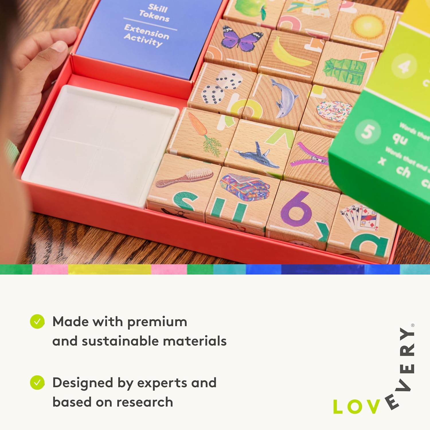 Lovevery | The Reading Skill Set Part 1 | Sounds to Reading | A Phonics-Based Program for Learning to Read, Learn Letter Sounds Through Fun Games, Reading Skills: Ages Pre-K & Kindergarten-8