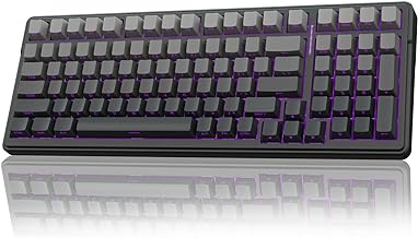 AULA F99 Pro Wireless Mechanical Keyboard,Gasket Hot Swappable Custom Keyboard,RGB Backlit,Pre-lubed Linear Switches,Side Printed PBT Keycaps,2.4GHz/USB-C/BT5.0 Mechanical Gaming Keyboard