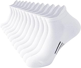 Womens Socks Ankle Socks Cotton Sports Socks 6 Pairs Breathable Anti-Blister Cushioned Running Socks 6-8/8-10