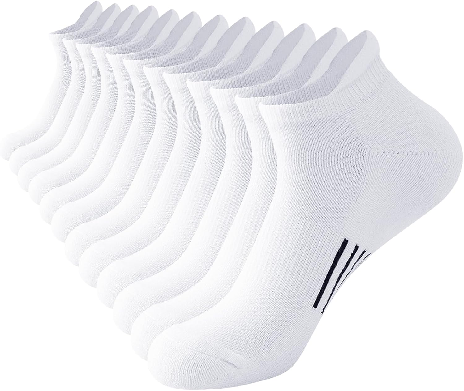 Womens Socks Ankle Socks Cotton Sports Socks 6 Pairs Breathable Anti-Blister Cushioned Running Socks 6-8/8-10-0