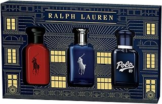 Ralph Lauren - World of Polo Men's Cologne Gift Set - Polo Red, Polo Blue, & Polo 67 - Eau de Toilette - 3-Piece Gift Set - Travel Size - 1.3 Fl Oz Each