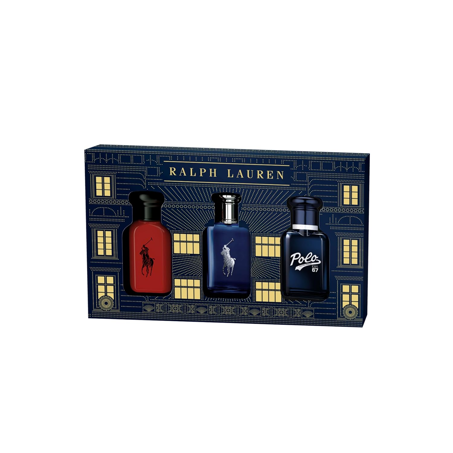 Ralph Lauren - World of Polo Men's Cologne Gift Set - Polo Red, Polo Blue, & Polo 67 - Eau de Toilette - 3-Piece Gift Set - Travel Size - 1.3 Fl Oz Each-0