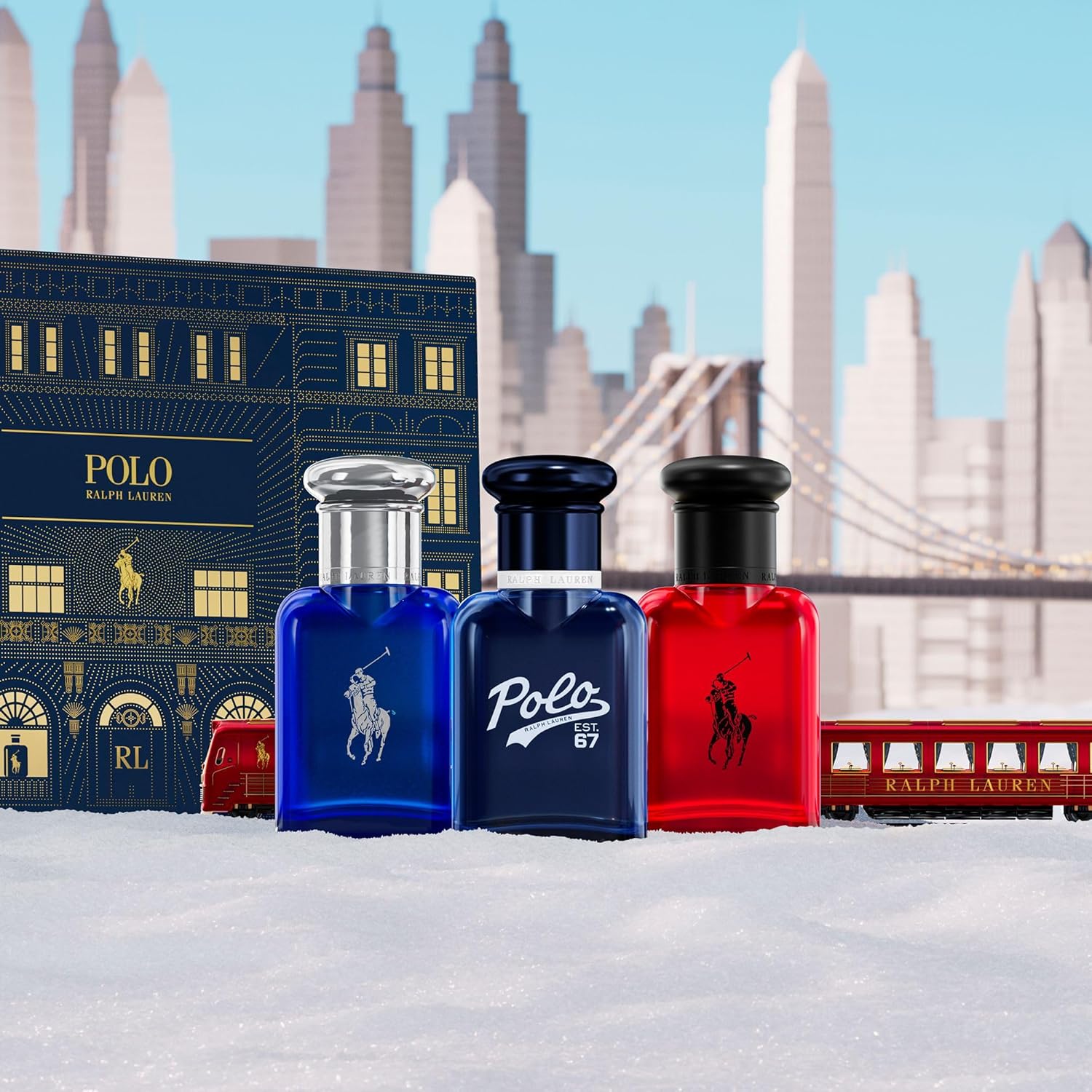 Ralph Lauren - World of Polo Men's Cologne Gift Set - Polo Red, Polo Blue, & Polo 67 - Eau de Toilette - 3-Piece Gift Set - Travel Size - 1.3 Fl Oz Each-1