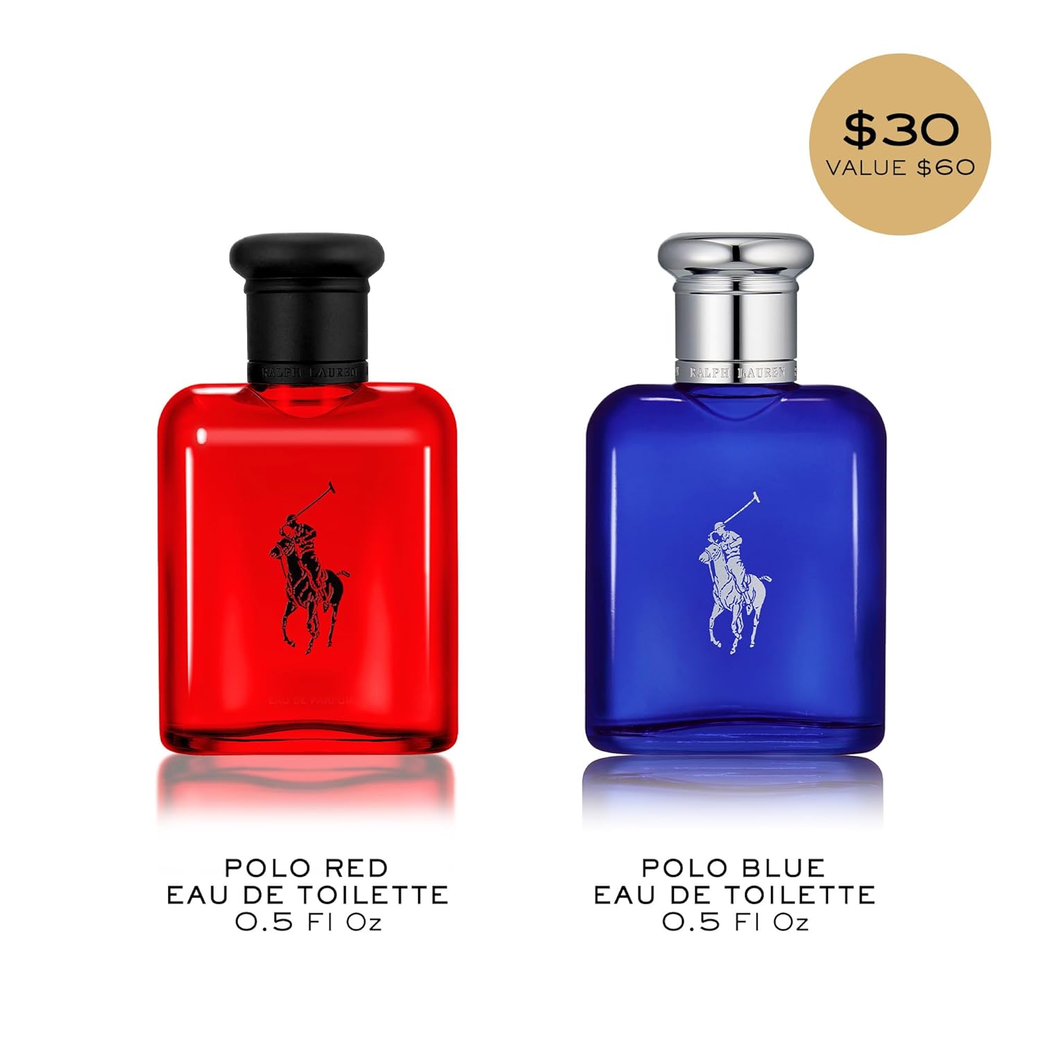 Ralph Lauren - Polo Red & Polo Blue - Eau de Toilette – Men’s Cologne – 2-Piece Mini Gift Set – Travel Size - 0.5 Fl Oz Each-1