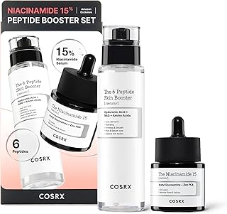 COSRX Niacinamide 15% Peptide Booster Set, Amazon Exclusive, Niacinamide Serum & 6 Peptide Booster Toner, Daily Skincare Duo, Korean Skin Care