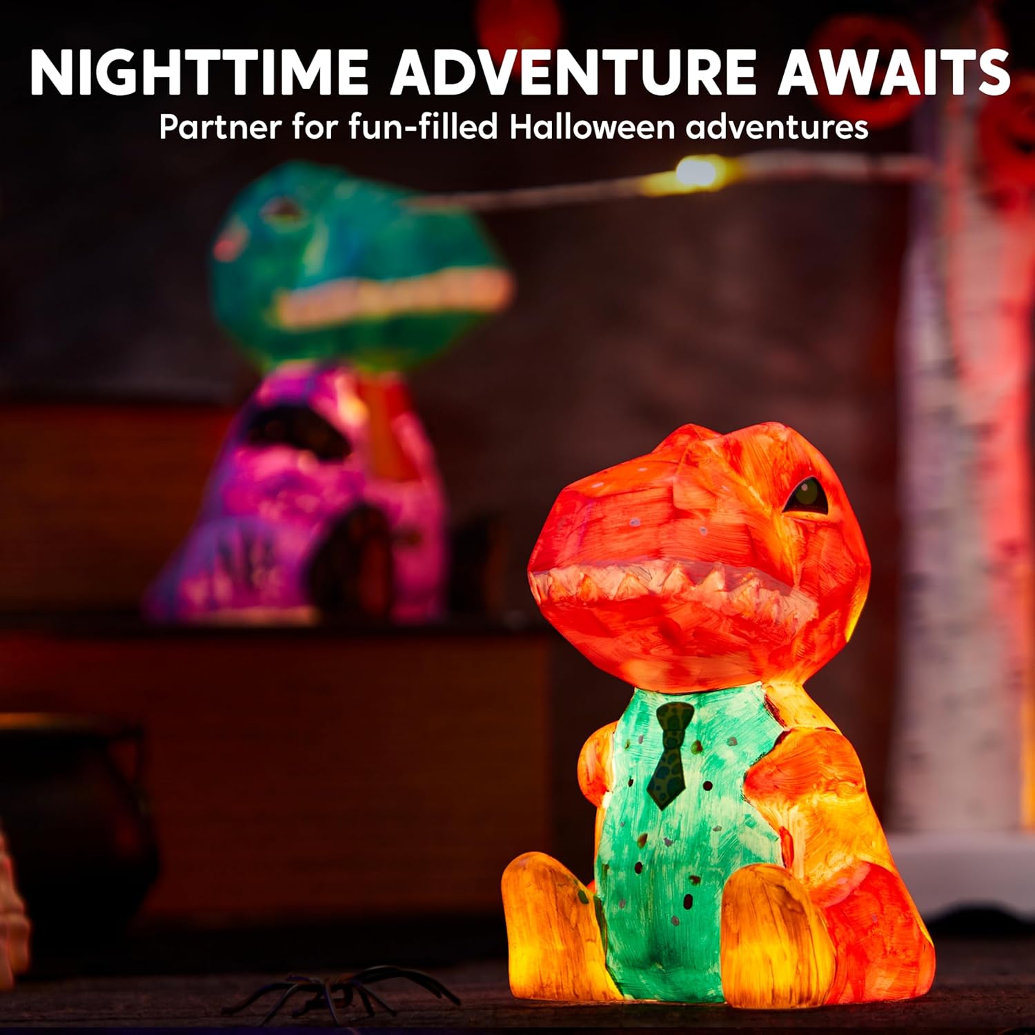 Klever Kits DIY Night Light- Paint Your Own Dinosaur Lamp- Arts & Crafts Kit School Activities Art Supplies Painting Kits, Birthday Gifts for Girls Boys Aged 6+-1