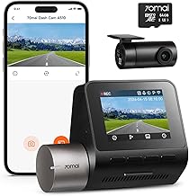 70mai New Dash Cam with Starvis 2 IMX675, Dual HDR Front and Rear Cam, Built in GPS, Night Owl Vision, Support 256GB Max, Smart Parking Guardian Mode, AI Motion Detection,Time-Lapse (2.7K+1080P)