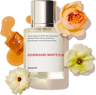 Dossier Gourmand White Flowers - Eau de Parfum - Inspired by Viktor&Rolf's Flowerbomb - Perfume Luxury - Pure Infused - Paraben-Free - Vegan - For Women - Fragrance 3.4 Fl oz (Spray 100ml)