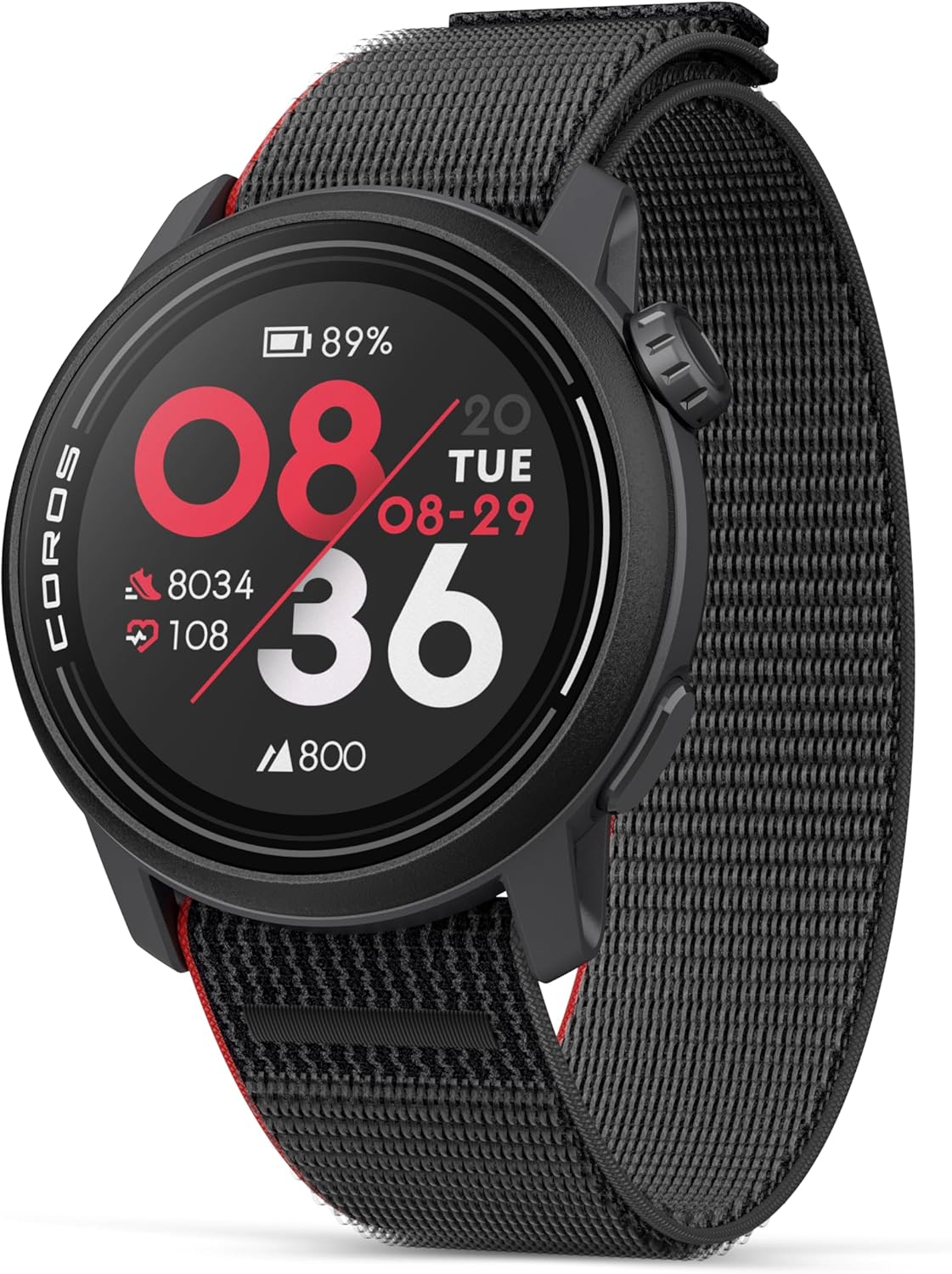 COROS PACE 3 Sport Watch GPS, Lightweight and Comfort, 17 Days Battery Life, Dual-Frequency GPS, Heart Rate, Navigation, Sleep Track, Training Plan, Run, Bike, and Ski (Ink Nylon)-0