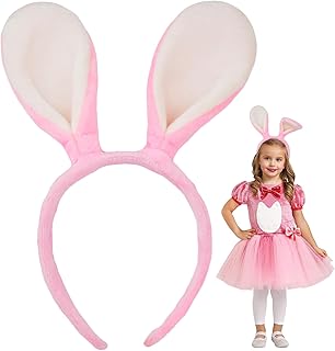 Bunny Ears Headband, Easter Headband, Soft-Touch Rabbit Ear Hairband Bunny Costume Party Accessory