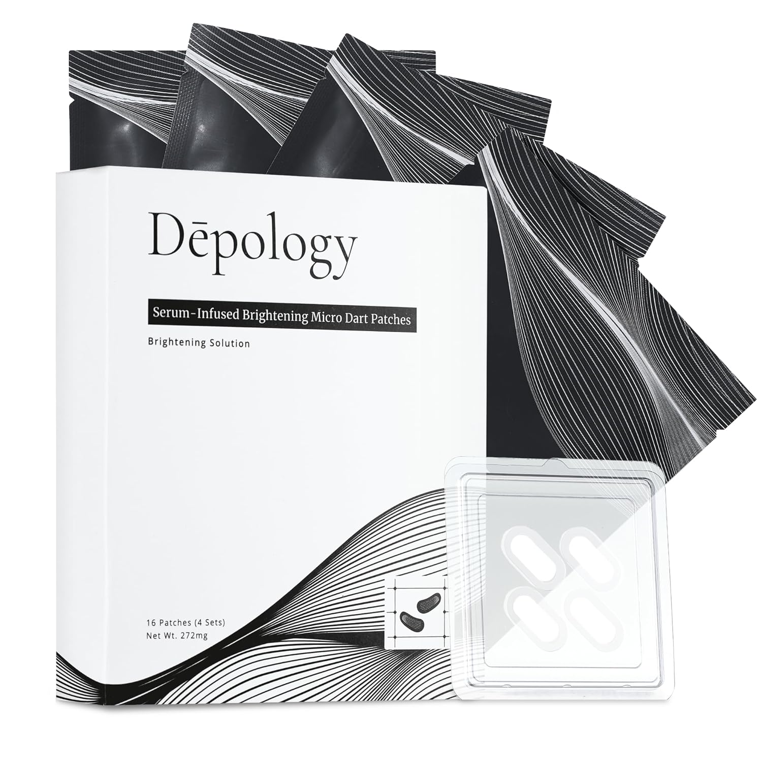 Depology Serum-Infused Micro Dart Patches | 12 Pairs Eye Mask | Under Eye Patches for Wrinkles | Fine Lines | Hydrating Eye Mask with Peptides | Amino Acids | and Synthesized Molecules-0