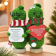 2 Pcs Emotional Support Pickle Dolls 2024, Positive Crochet Animals Plush Mini Cute Funny Knitting Gifts for Women Best Friend Coworker（5" Cucumbers）