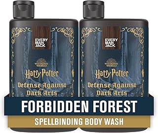 Every Man Jack Harry Potter Collectors Body Wash - Hogwarts Inspired Scents & Clean Ingredients - Defense Against the Dark Arts - Forbidden Forest Scent - 13.5 oz (Pack of 2)