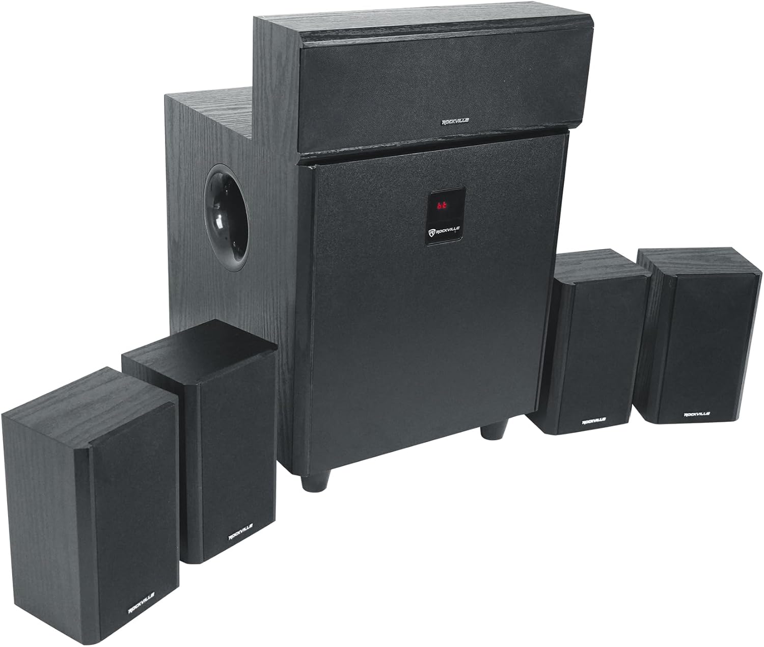 Rockville HTS820 1500W 5.1 Channel Home Theater System with 8" Subwoofer, Bluetooth, USB, Includes Remote and Speaker Mounts - Perfect for Movies, Music, Karaoke-1