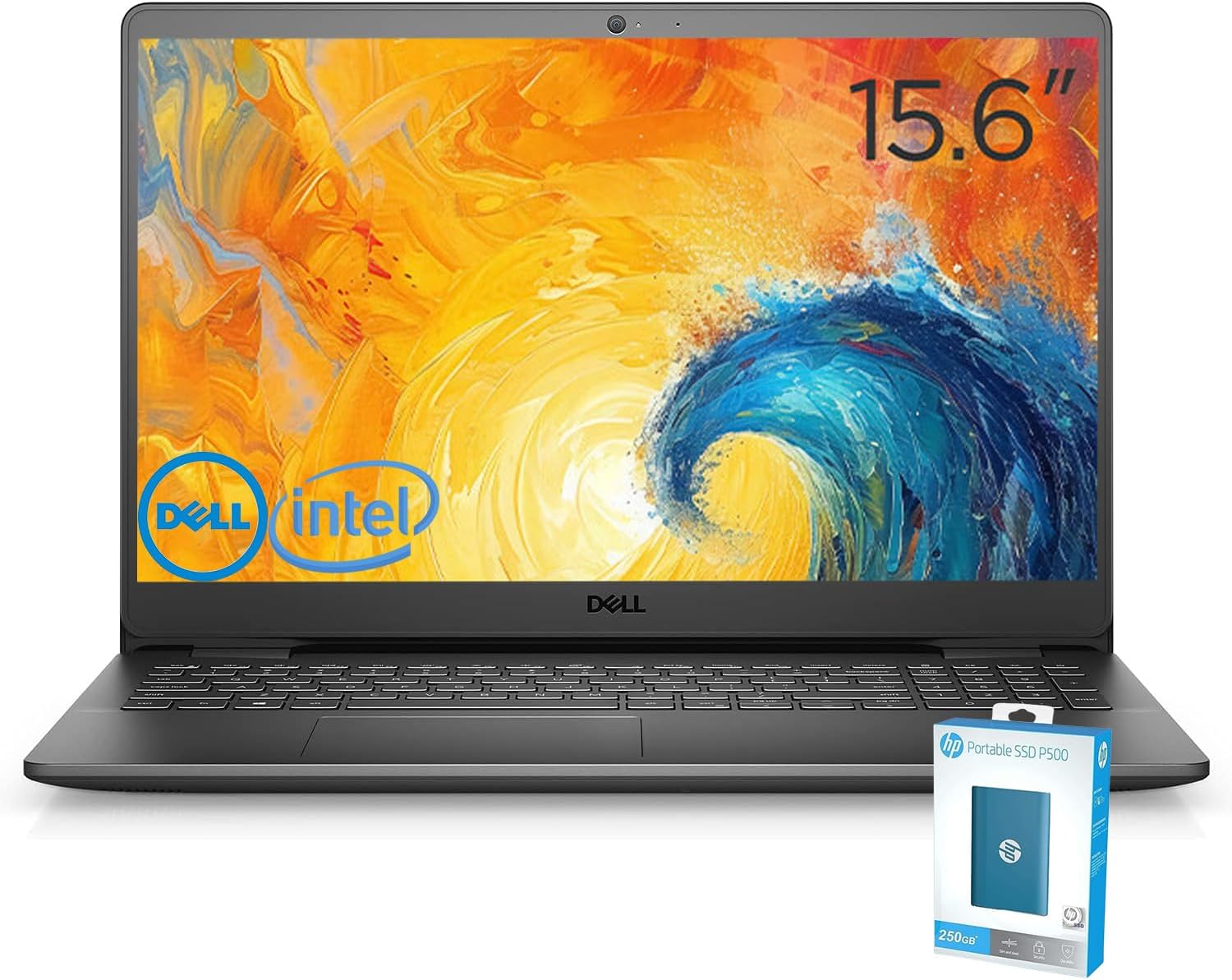 Dell Newest Inspiron 15.6'' Everyday Laptop, Intel Dual-Core Processor, HD Anti-Glare Display, SD-Card Reader, Wi-Fi & Bluetooth, HDMI, Webcam, WOWPC Bundle (Windows 11 Home, 16GB RAM | 1TBSSD)-0