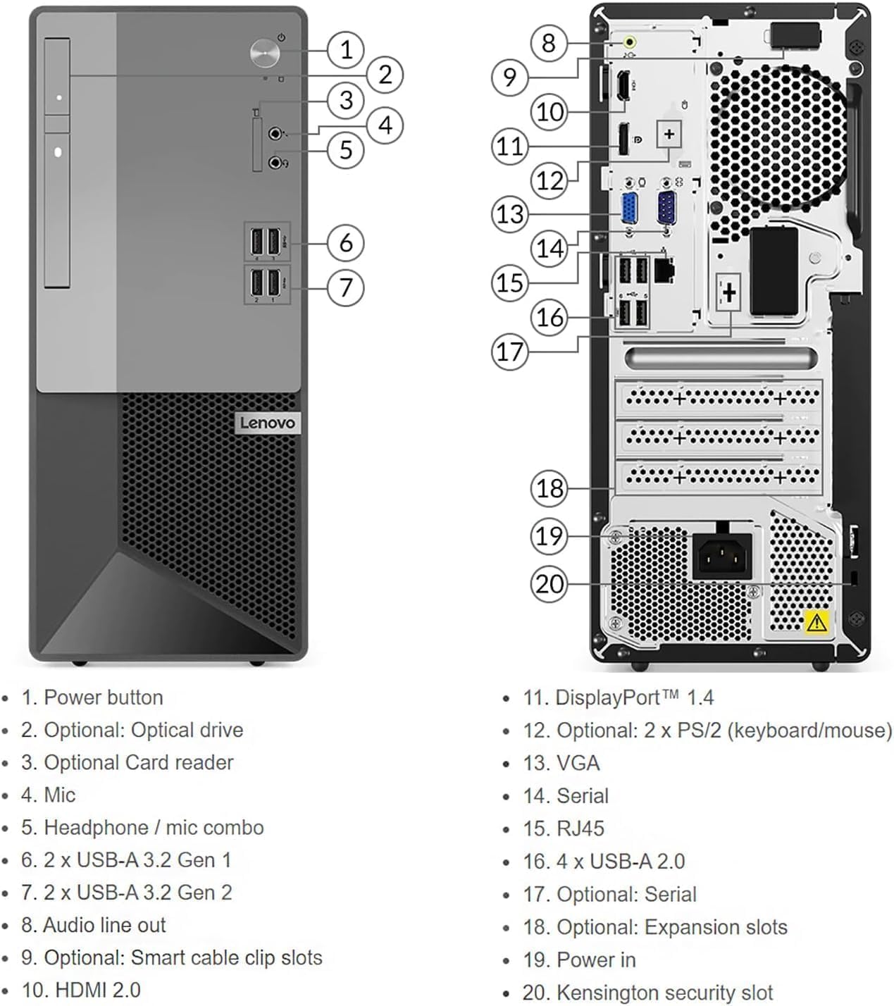 Lenovo V50t Gen 2 Business Desktop Computer, Intel 4-Core Processor(Up to 4.3Ghz), 16GB RAM, 512GB PCIe SSD, 4K 3-Monitor Support, DisplayPort, HDMI, VGA, DVD-RW, Wi-Fi, Bluetooth, Windows 11 Pro-5