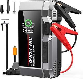 7000A Car Jump Starter with Air Compressor, 35000mAh Battery Jumper Starter Portable, Jump Starter Battery Pack (All Gas/10.0L Diesel),150PSI Tire Inflator, 70 Starts 12V Auto Battery Booster