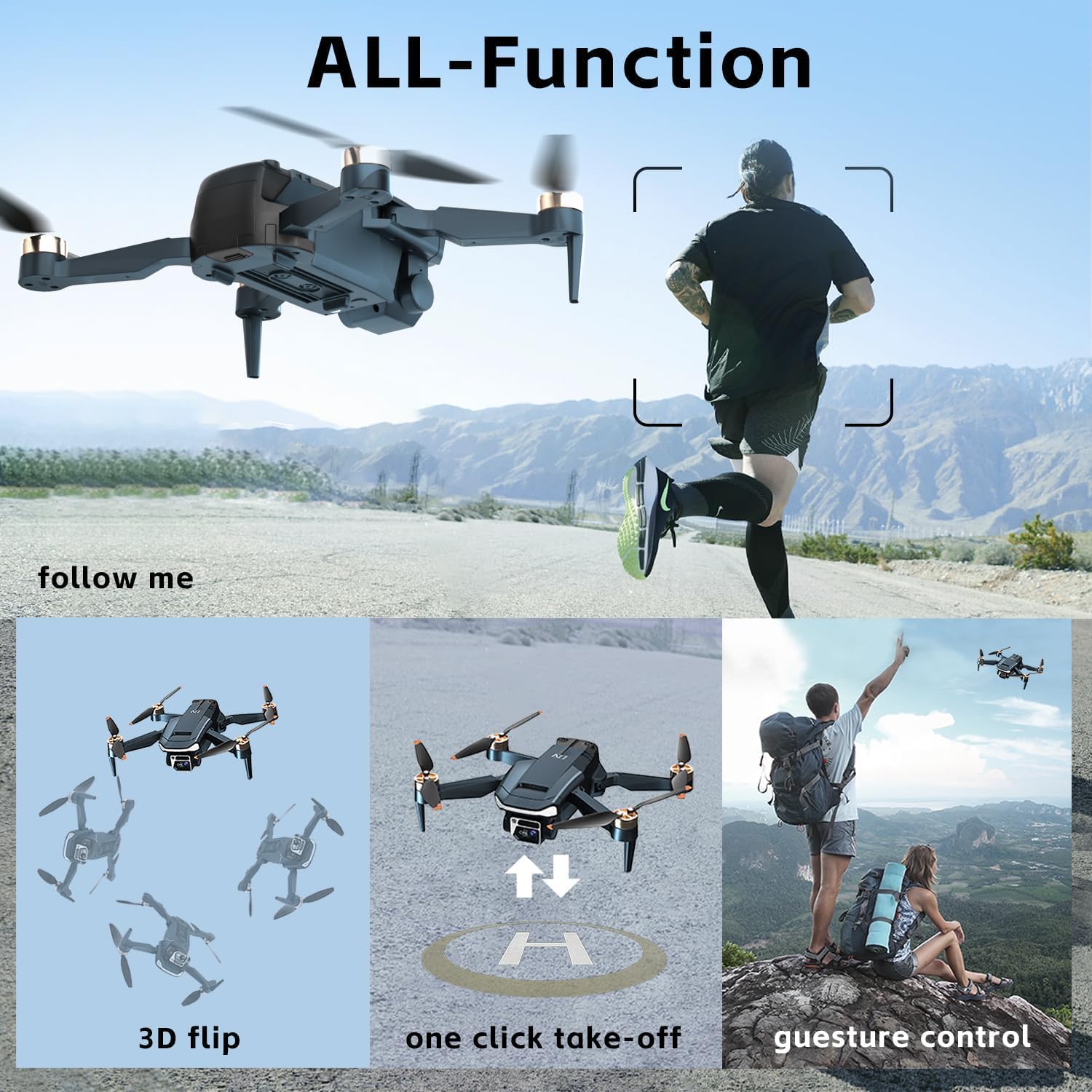 Super Enduring Brushless Motor Drone with 84 Mins Super Long Flight Time, Drone with 4K HD Camera for Beginners, CHUBORY A77 WiFi FPV Quadcopter, Follow Me, Auto Hover, Carrying Case, 3 Batteries-3