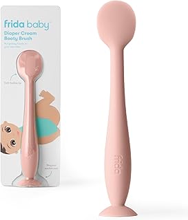 Frida Baby Diaper Cream Spatula, 100% Silicone Butt Spatula for Baby, Diaper Cream Applicator for Easy + Clean Use of Butt Paste & Diaper Rash Cream, BPA- Free, Pink