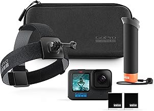 GoPro HERO12 Black + Accessories Bundle - Includes: Handler + Head Strap 2.0 + Enduro Battery + Carrying Case