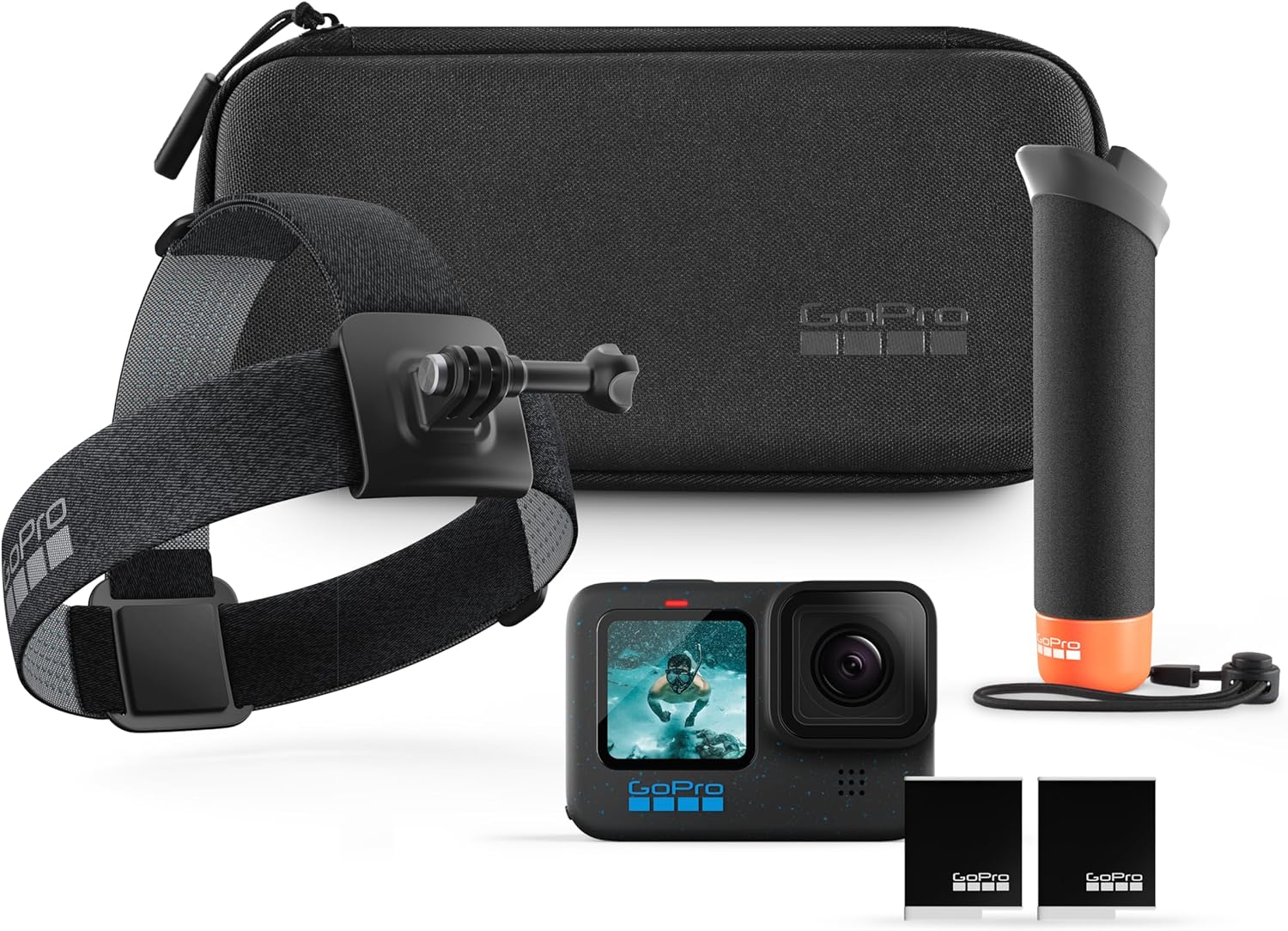 GoPro HERO12 Black + Accessories Bundle - Includes: Handler + Head Strap 2.0 + Enduro Battery + Carrying Case-0