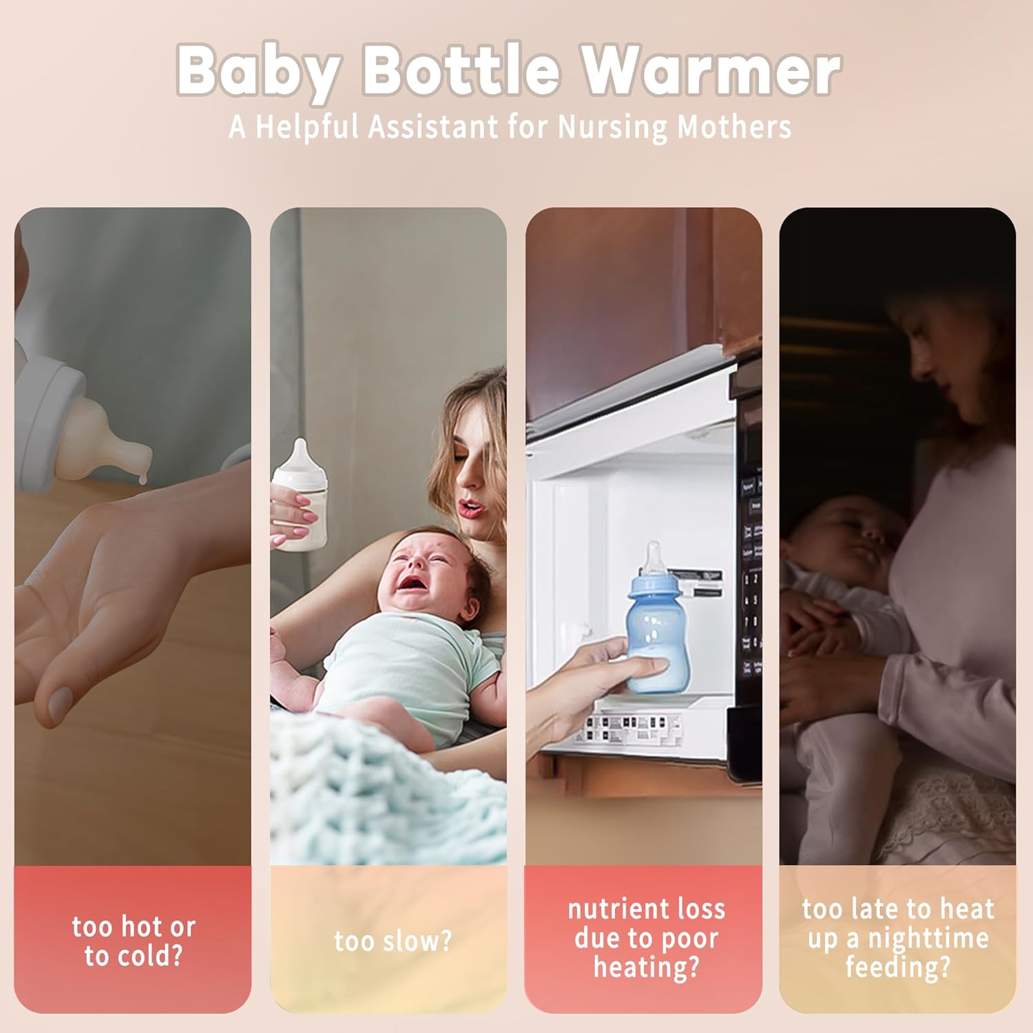 Baby Bottle Warmer,8-In-1 Bottle Warmer For Breastmilk,Low Temperature Preservation,Thawing,Heating,Keeping Warm,Timing Functions,Bottle Warmers For All Bottles,Newborn Essentials Must Have-7