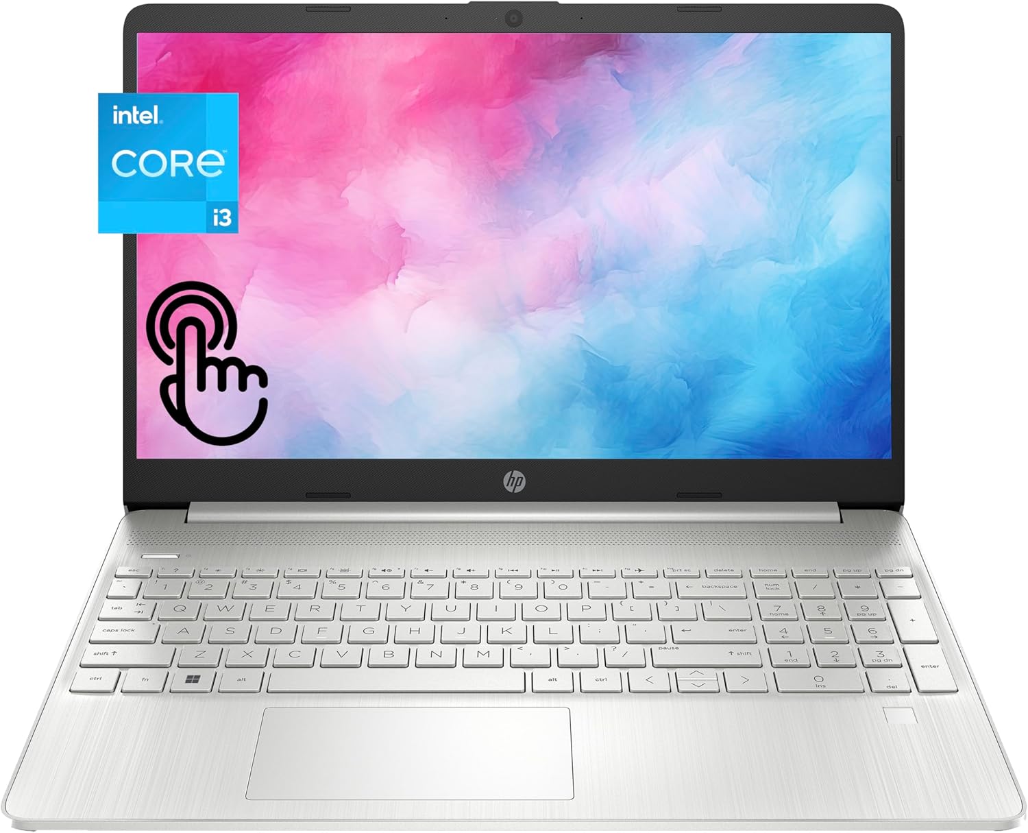 HP 15.6" HD Touchscreen Laptop, Intel Core i3-1215U 6-Core Processor (Beats i7-1165G7), Fingerprint Reader, Long Battery Life, Fast-Charge, Windows 11 (Win11 Home-Touch, 16GB RAM | 1TB SSD)-0