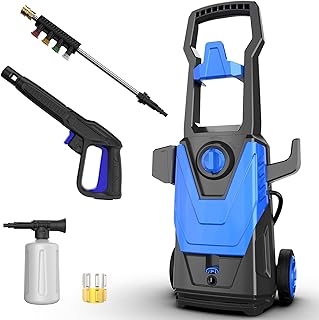 Electric Pressure Washer - 4200PSI Max 2.8GPM Power Washer Electric Powered with 20FT Hose, 4 Nozzles, Foam Cannon, High Pressure Cleaner Machine for Cars, Patios, Driveways