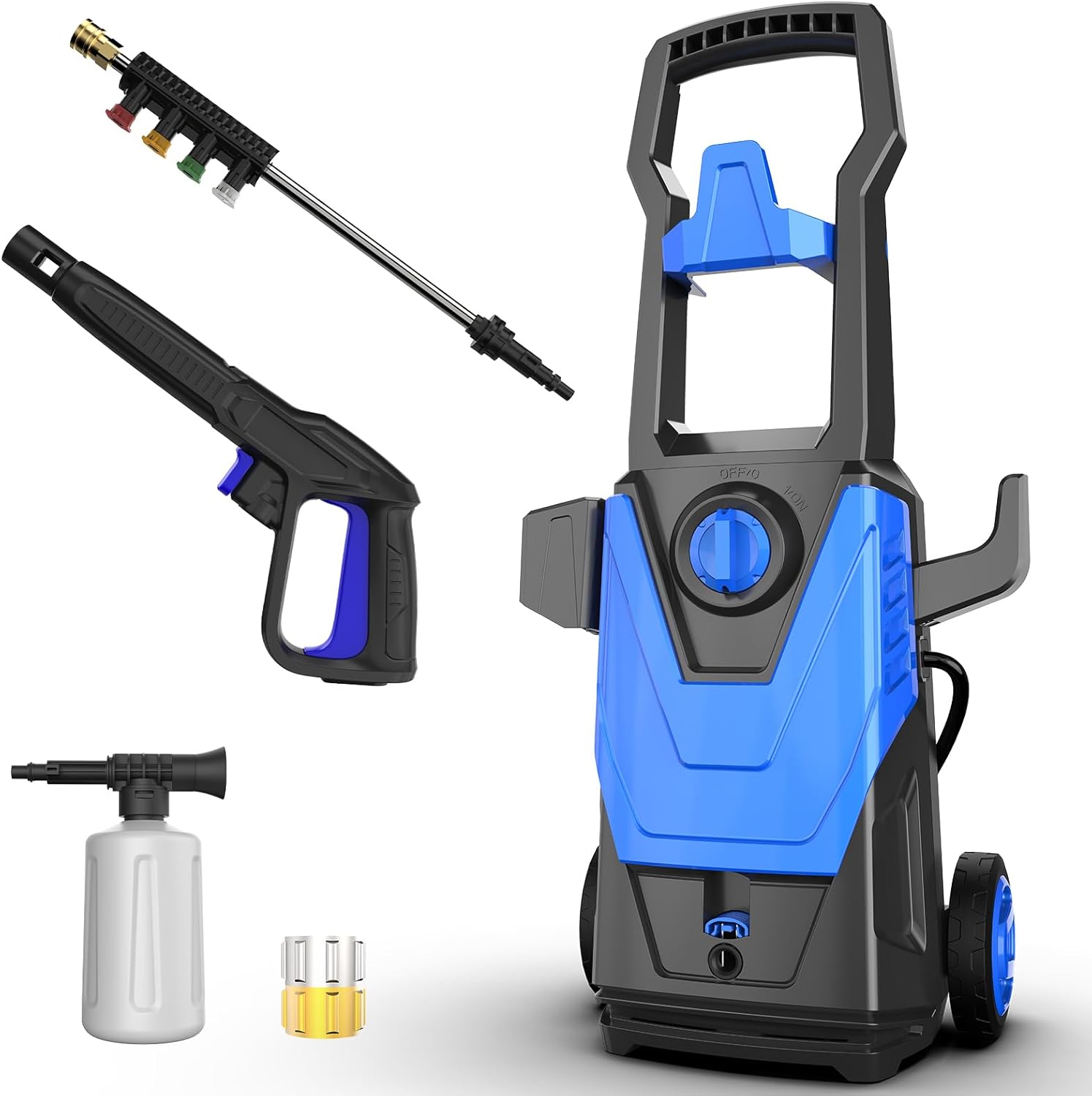 Electric Pressure Washer - 4200PSI Max 2.8GPM Power Washer Electric Powered with 20FT Hose, 4 Nozzles, Foam Cannon, High Pressure Cleaner Machine for Cars, Patios, Driveways-0