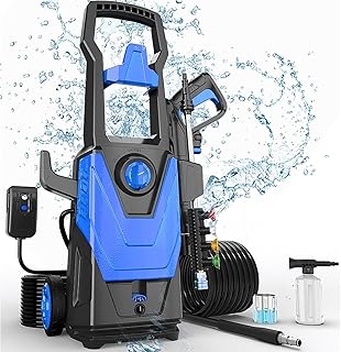 Electric Pressure Washer - 4200PSI Max 2.8GPM Power Washer Electric Powered with 20FT Hose, 4 Nozzles, Foam Cannon, High Pressure Cleaner Machine for Cars, Patios, Driveways