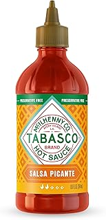 TABASCO® Brand Salsa Picante, Vibrant & Mild Hot Sauce, Easy-to-Squeeze Bottle, Thicker Mexican Style with Authentic Peppers, Garlic & Spices, Great on Tacos & More, 8.6 Fl Oz (Pack of 1)