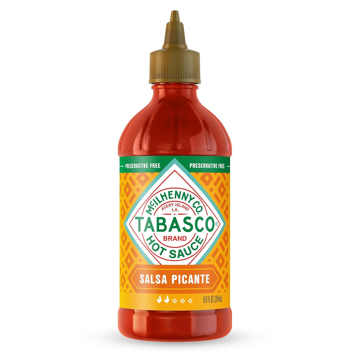 TABASCO® Brand Salsa Picante, Vibrant & Mild Hot Sauce, Easy-to-Squeeze Bottle, Thicker Mexican Style with Authentic Peppers, Garlic & Spices, Great on Tacos & More, 8.6 Fl Oz (Pack of 1)-0