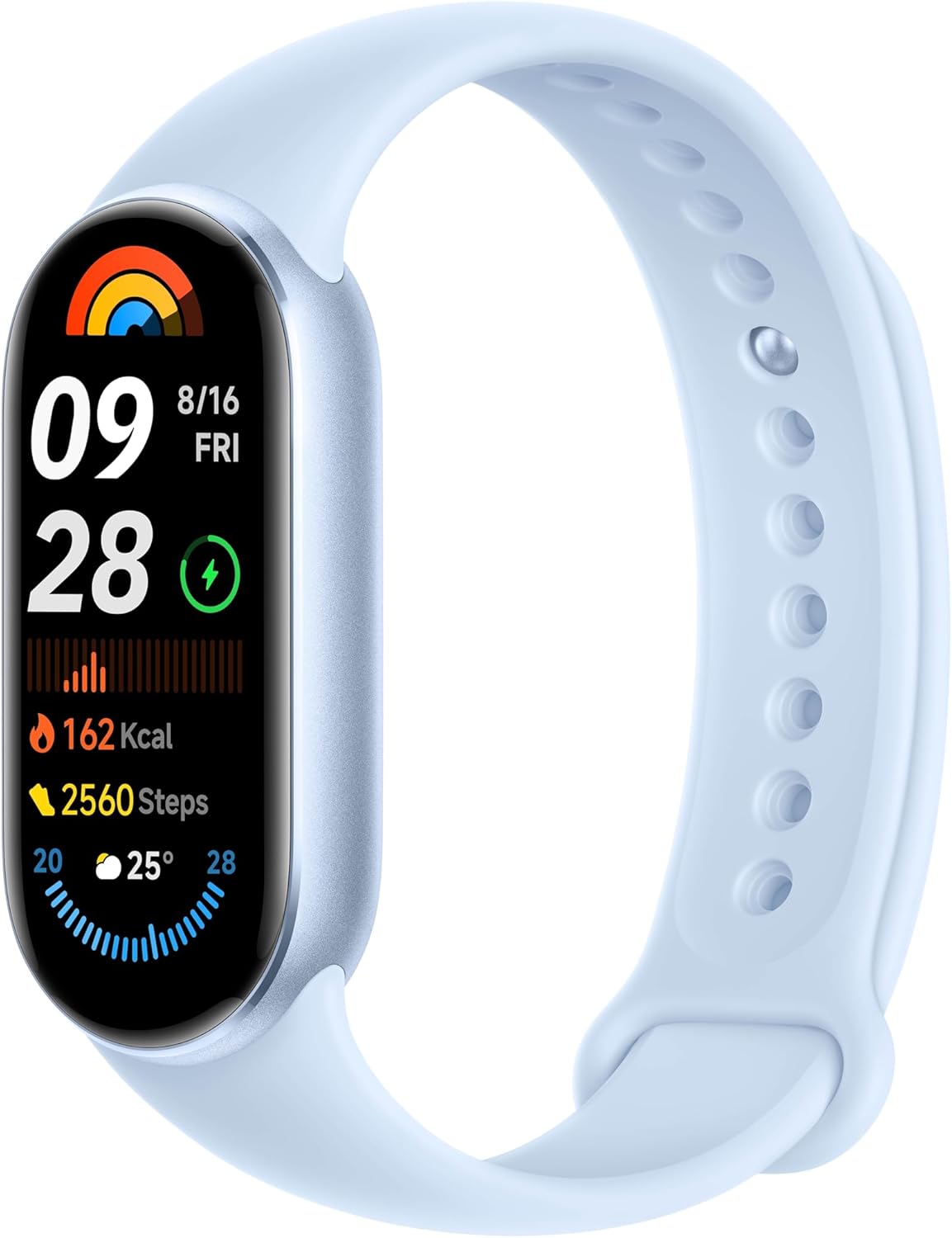 Xiaomi Smart Band 9 Global Version (2024) 1.62" Amoled Display | 233 mAh Battery | up to 21 Days of Battery Life | Over 150 Workout Modes | BT 5.4 | 50M Water Resistant -Arctic Blue-0