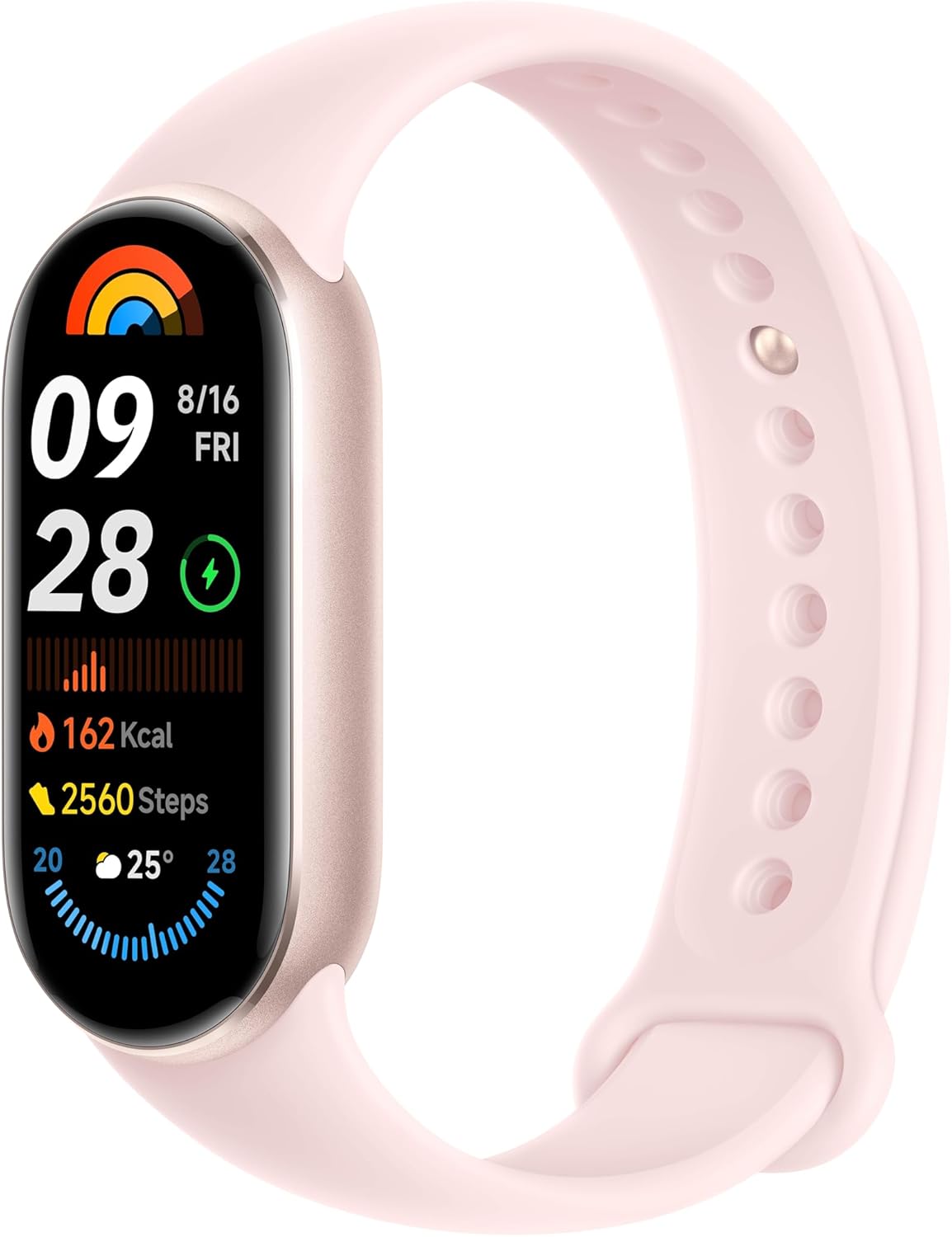 Xiaomi Smart Band 9 Global Version (2024) 1.62" Amoled Display | 233 mAh Battery | up to 21 Days of Battery Life | Over 150 Workout Modes | BT 5.4 | 50M Water Resistant - Mystic Rose-0