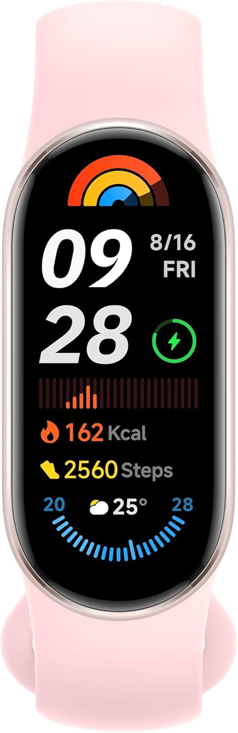 Xiaomi Smart Band 9 Global Version (2024) 1.62" Amoled Display | 233 mAh Battery | up to 21 Days of Battery Life | Over 150 Workout Modes | BT 5.4 | 50M Water Resistant - Mystic Rose-1