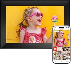 Frameo Digital Picture Frame WiFi, Electronic Digital Photo Frame 10.1 Inch, 1280x800 IPS LCD Touch Screen, Auto-Rotate Wall Mountable, Built-in 16GB Storage, Share Photos from Anywhere