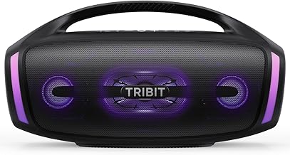 Tribit Bluetooth Speaker StormBox Blast 2, 200W Portable Wireless Speaker with Subwoofer, XBass, LED Light, Bluetooth 5.4, IP67 Waterproof, Custom EQ, 30H Playtime, TWS Pairing for Party/Outdoor