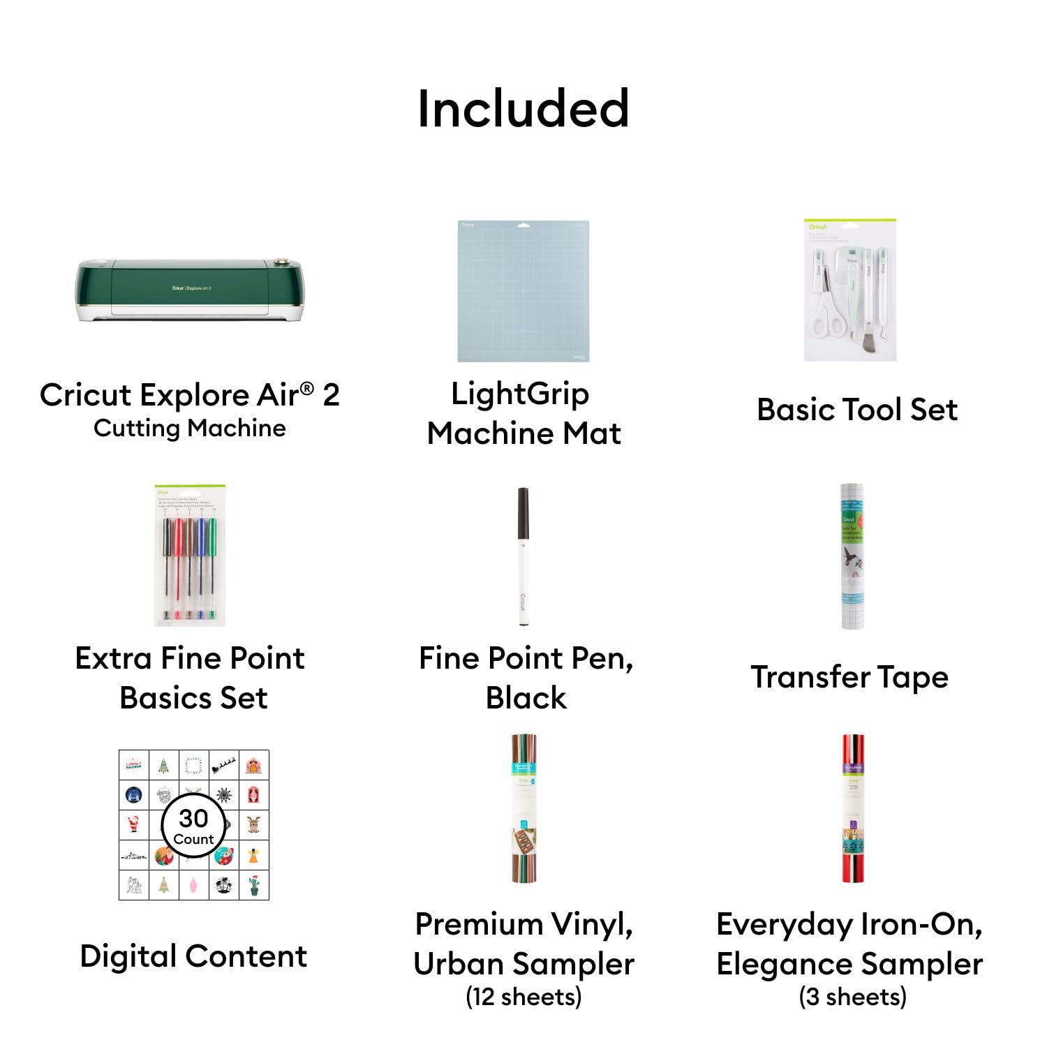 Cricut Explore Air 2 Cutting Machine (Emerald) | Ultimate Starter Kit-1