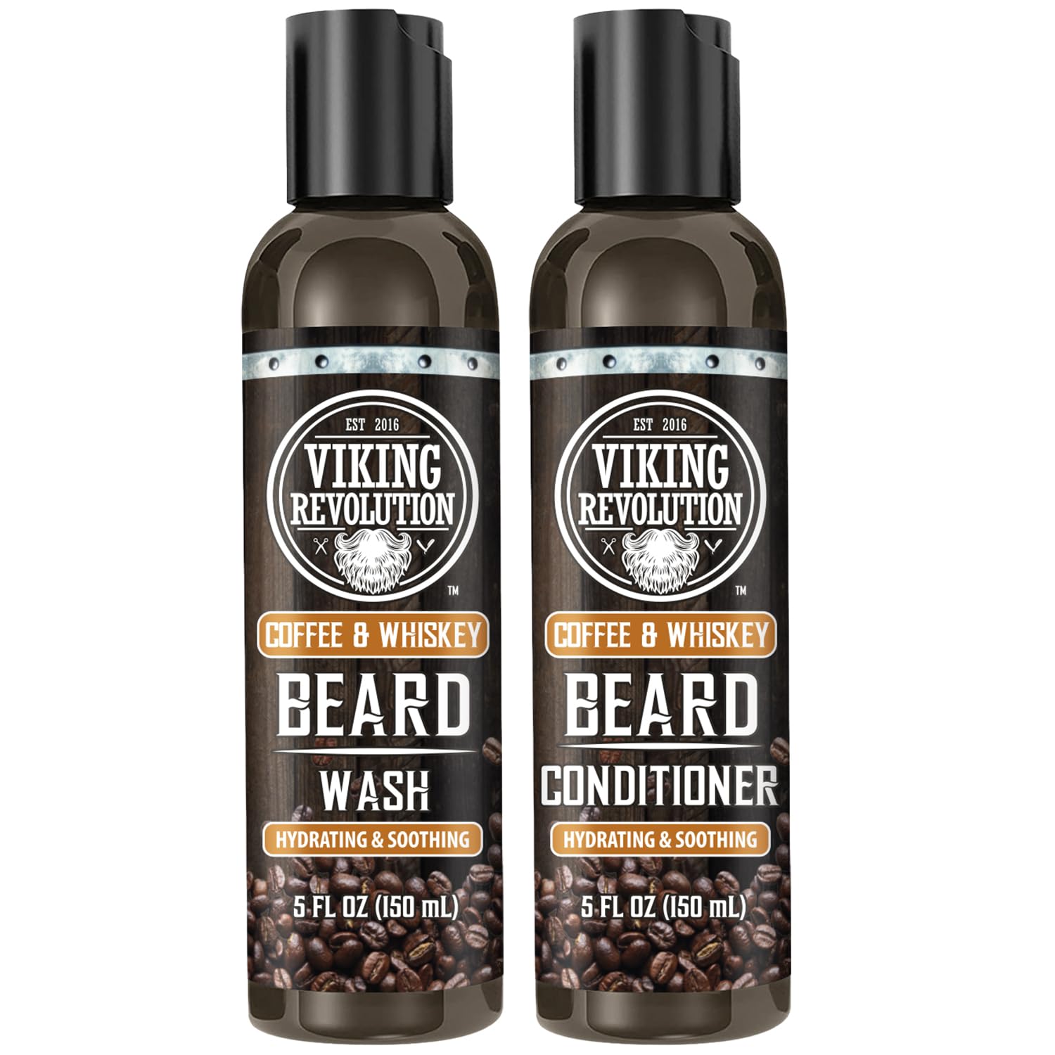 Viking Revolution Beard Wash and Beard Conditioner for Men with Argan Oil and Jojoba Oil- Beard Softener and Strengthener Beard Care Beard Shampoo and Conditioner with Ginseng Root(5oz,Coffee Whiskey)-7