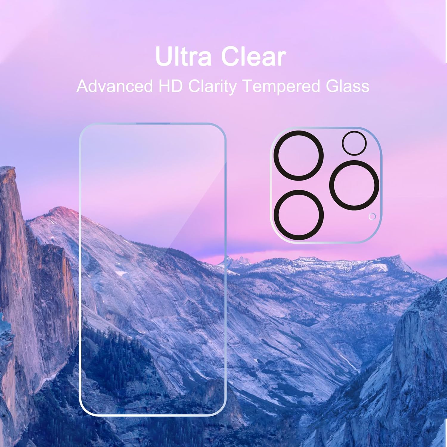 Ailun 3 Pack Screen Protector for iPhone 16 Pro Max [6.9 inch] + 3 Pack Camera Lens Protector with Installation Frame,Sensor Protection,Dynamic Island Compatible,Case Friendly Tempered Glass Film-2