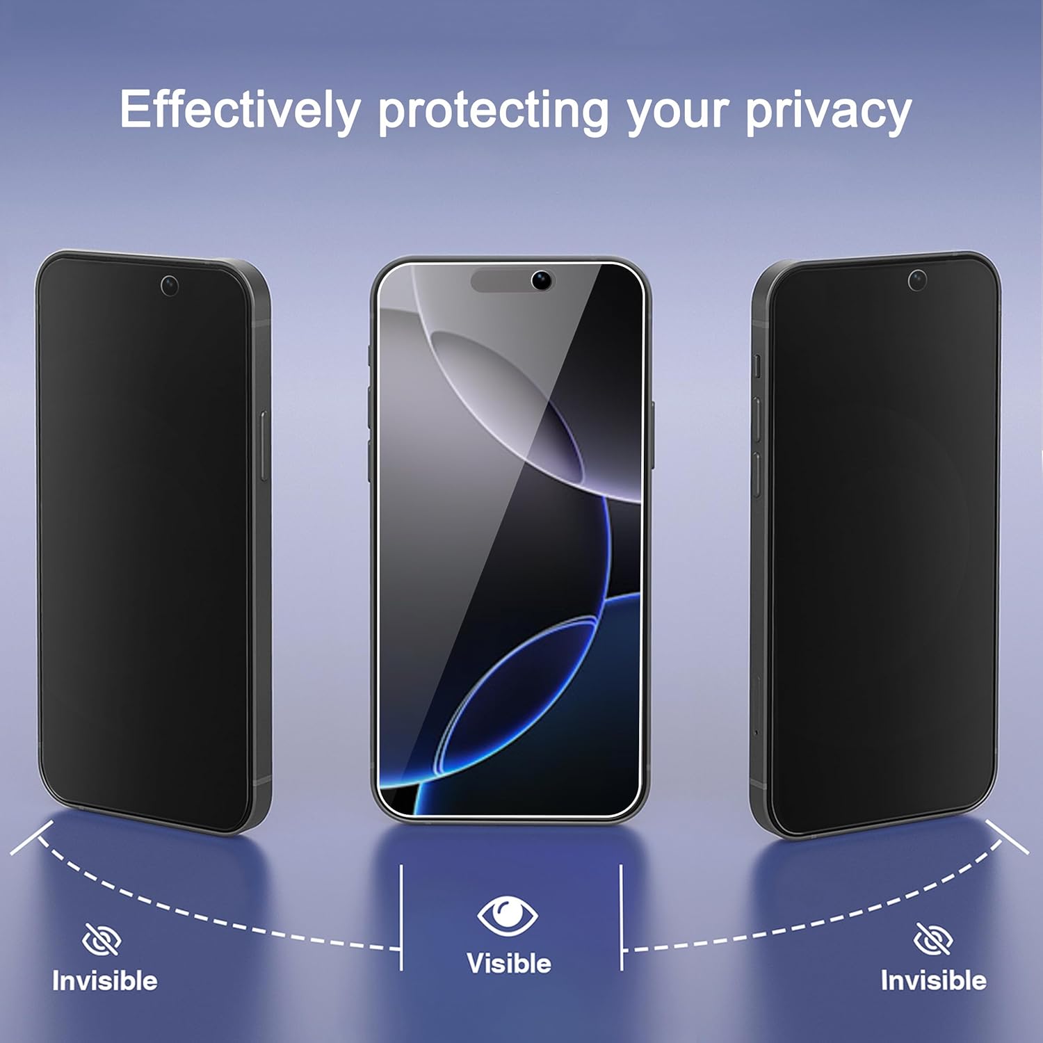 Ailun 3 Pack Privacy Screen Protector for iPhone 16 Pro Max [6.9 inch], Anti Spy Private Tempered Glass Anti-Scratch Case Friendly-1