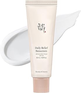 Beauty of Joseon Daily Relief Sunscreen for face Sun moisturizing with Broad Spectrum SPF 40 Korean sunscreen skincare 50ml, 1.69 fl.oz