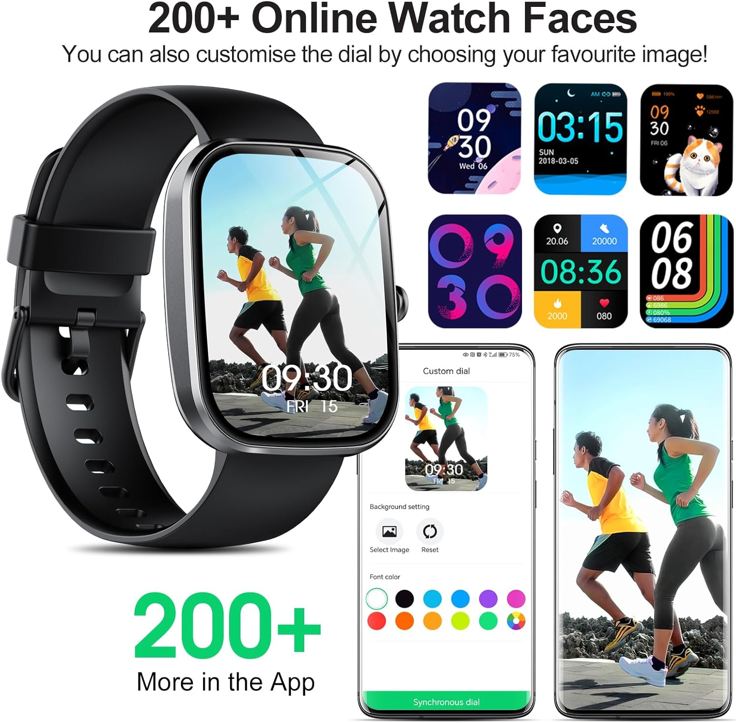 Smart Watch for Men/Women with Call/Text Reminder, 1.91" HD Touch Screen Fitness Watch with 113+ Sport Mode, Activity Tracker Heart Rate/Sleep/Spo2/Steps/Calories Monitor, Smartwatch for Android iOS-4