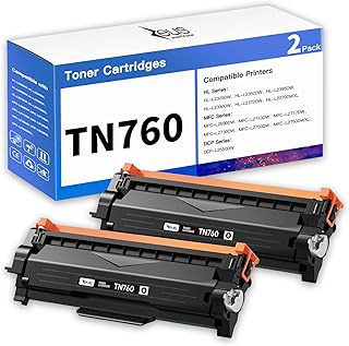 Compatible Toner-Cartridge Replacement for Brother TN730 TN760 TN-760 TN-730 for MFC-L2750DW HL-L2350DW HL-L2395DW MFC-L2710DW DCP-L2550DW HL-L2390DW HL-L2370DW (Black, 2-Pack)